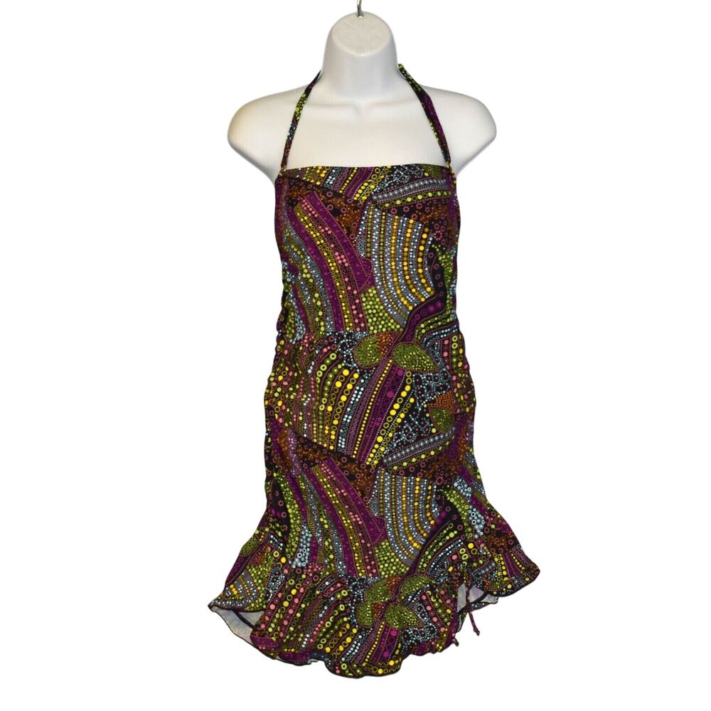 B0 NWT SHORE SHAPES Multicolor Dot Printed Built In Bra Swimsuit Size 18 $80